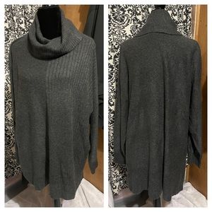 Style & Co Snowed In Sweater Black Heather Gray